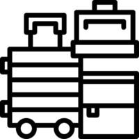 Travel gear review Line Icon vector