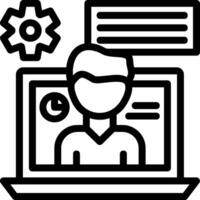 Virtual assistant Line Icon vector