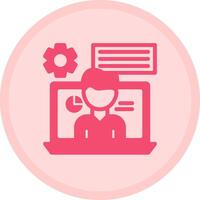 Virtual assistant Multicolor Circle Icon vector