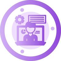 Virtual assistant Glyph Gradient Icon vector