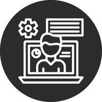 Virtual assistant Inverted Icon vector