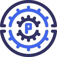 Parking circle Solid Two Color Icon vector