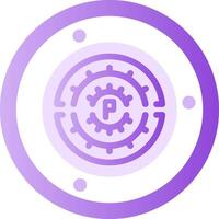 Parking circle Glyph Gradient Icon vector