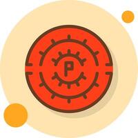 Parking circle Filled Shadow Circle Icon vector