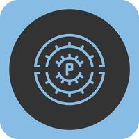 Parking circle Linear Round Icon vector