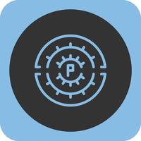 Parking circle Linear Round Icon vector