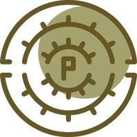 Parking circle Linear Circle Icon vector