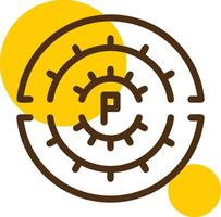 Parking circle Yellow Lieanr Circle Icon vector