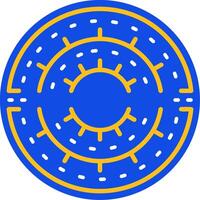 Parking circle Flat Two Color Icon vector