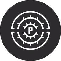 Parking circle Inverted Icon vector