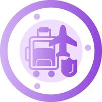 Travel security Glyph Gradient Icon vector