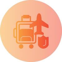 Travel security Gradient Circle Icon vector