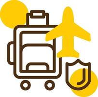 Travel security Yellow Lieanr Circle Icon vector