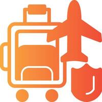 Travel security Solid Multi Gradient Icon vector