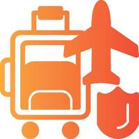 Travel security Solid Multi Gradient Icon vector