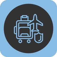 Travel security Linear Round Icon vector
