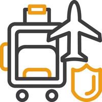 Travel security Line Two Color Icon vector