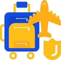 Travel security Flat Two Color Icon vector