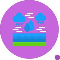 agua soltar plano sombra icono vector