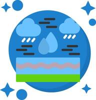 Water drop Tailed Color Icon vector