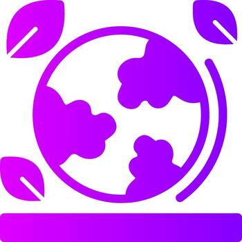 tierra globo sólido multi degradado icono vector