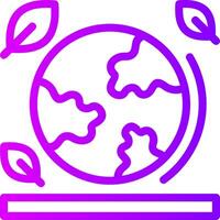 Earth globe Linear Gradient Icon vector