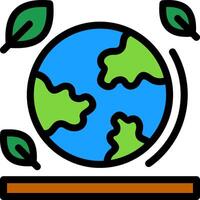 Earth globe Line Filled Icon vector