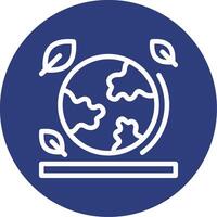 Earth globe Outline Circle Icon vector