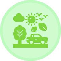 Eco friendly transportation Multicolor Circle Icon vector