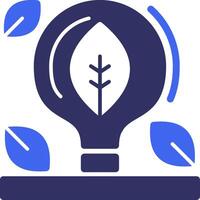 Lightbulb Solid Two Color Icon vector
