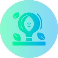 Lightbulb Gradient Circle Icon vector