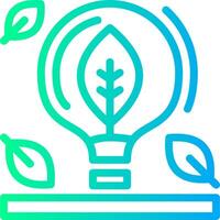 Lightbulb Linear Gradient Icon vector