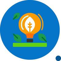 Lightbulb Flat Shadow Icon vector