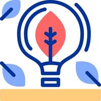 Lightbulb Color Filled Icon vector