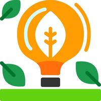 Lightbulb Flat Icon vector