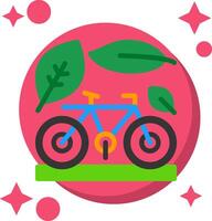 bicicleta cola color icono vector
