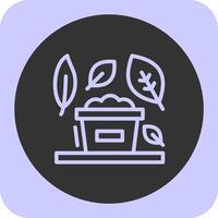 Compost Linear Round Icon vector