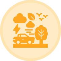 Electric car Multicolor Circle Icon vector