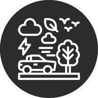 Electric car Inverted Icon vector