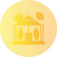Greenhouse Gradient Circle Icon vector