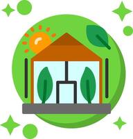 Greenhouse Tailed Color Icon vector