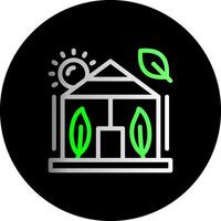 Greenhouse Dual Gradient Circle Icon vector