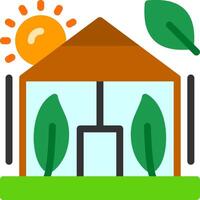 Greenhouse Flat Icon vector