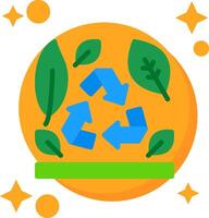 reciclaje símbolo cola color icono vector