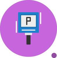 P parking symbol Flat Shadow Icon vector