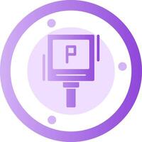 P parking symbol Glyph Gradient Icon vector