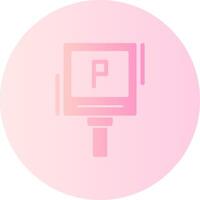 P parking symbol Gradient Circle Icon vector