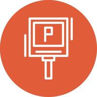 P parking symbol Outline Circle Icon vector