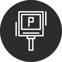 P parking symbol Inverted Icon vector