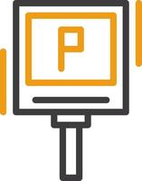 P parking symbol Line Circle Icon vector